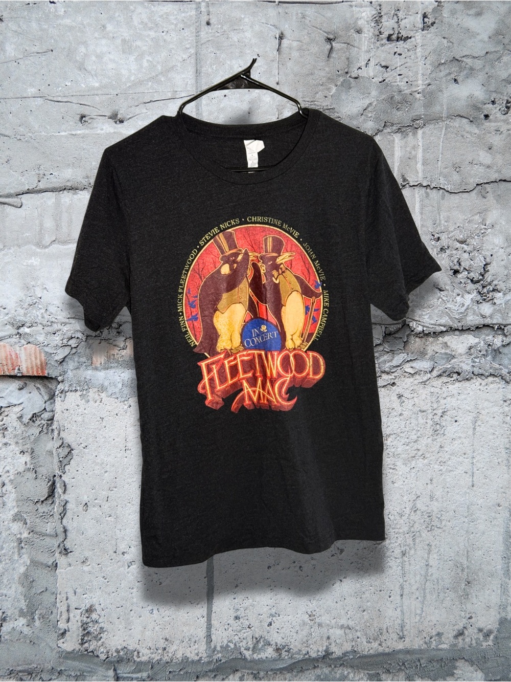 Fleetwood Mac Black Graphic Tee - Band Concert Short Sleeve Top